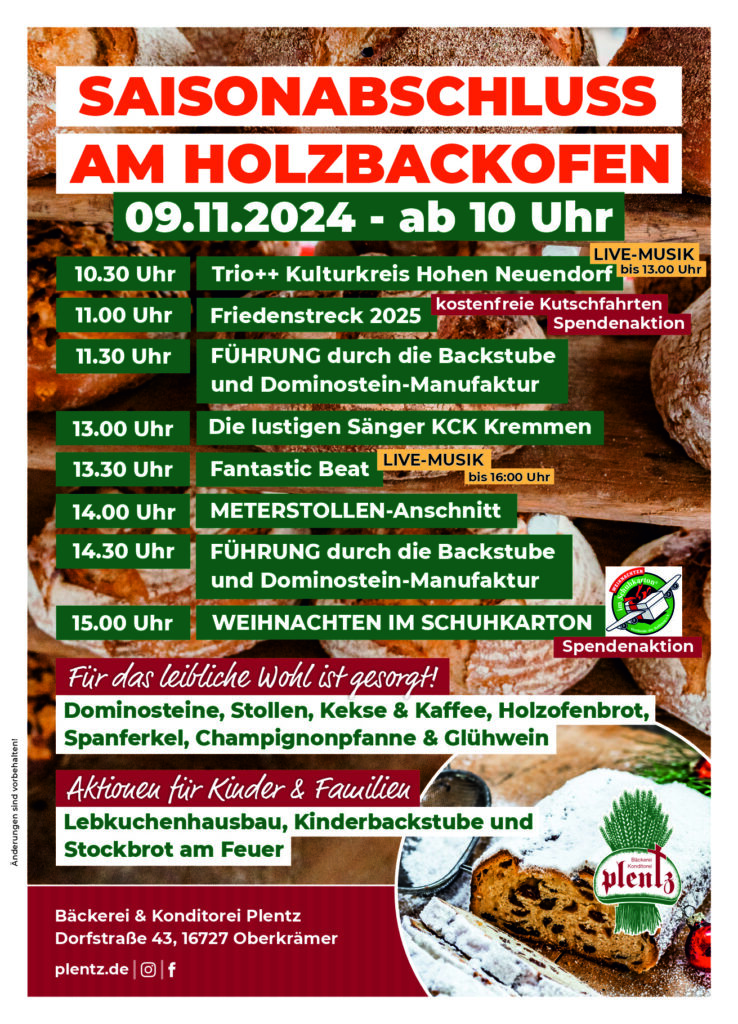 09.11.: Wir feiern Saisonabschluss!